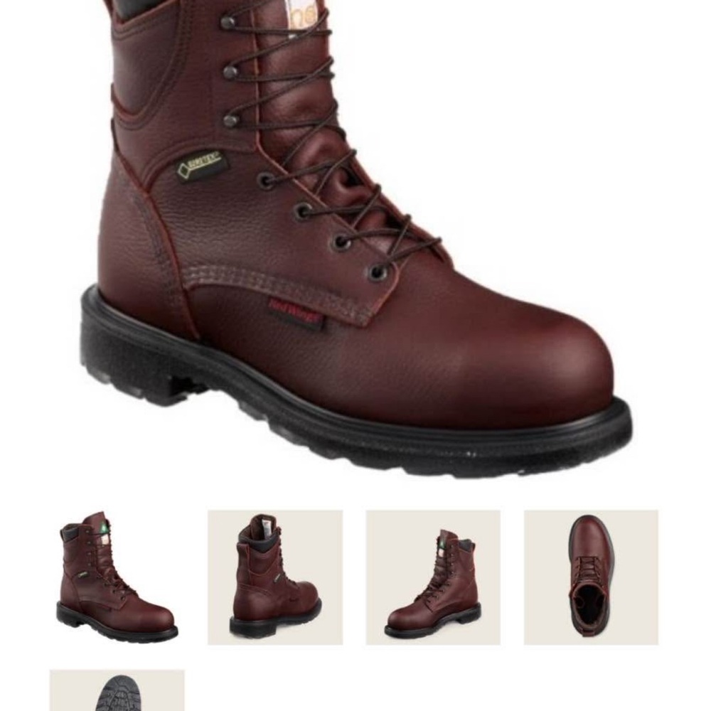 Red Wing Shoes Dark Brown Leather Boots